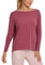 CRZ YOGA Damen Pima Baumwolle Sport Langarmshirt Fitness Yoga Langarm Leichte Shirt Longsleeve Lässig Oberteile Misty Merlot 42