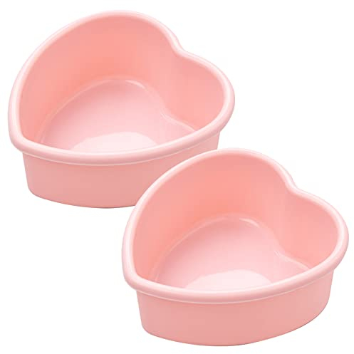 Mini Heart Cake Pan, 4 Inch Silicone Mold 2 Pack Nonstick Shaped for Valentine's Day Anniversary Birthday Cake Snack Tart Muffin Cupcake Cheesecake Baking