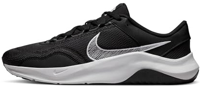 NIKE Men's Legend Essential 3 Sneaker, Black White Iron Grey, 13 UK