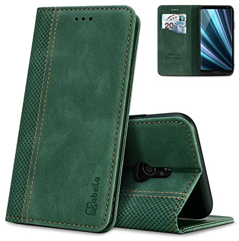 AKABEILA Hülle für Sony Xperia XZ3 Handyhülle PU Leder Flip Case Ständer Brieftasche Schutzhülle Klapphülle Tasche mit Kartenfach Standfunktion Magnetisch