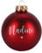 Herz & Heim® Weihnachtskugel aus Glas mit persönlicher Gravur/Rot oder Weiß/Matt oder Hochglanz/Ø 8 oder 10 cm/Verschiedene Motive Ø 10 cm, Rot Matt, mit Herz
