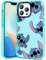 Qerrassa Stitc für iPhone 13 Promax 6,7 Zoll Hülle Niedliche Cartoon-Figur Mädchen Kinder Teens Handyhüllen Cover Fun Unique Kawaii Cool Soft TPU Bumper Schutzhülle für iPhone 13 Promax 6,7 Zoll