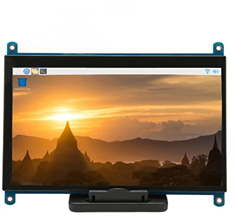 VBESTLIFE Kapazitiver 7-Zoll-Touchscreen für, Tragbares IPS-Display HDMI 1024x600 Touchscreen mit Ständer, Zweiter für Spielkonsolen, PC, Kamera