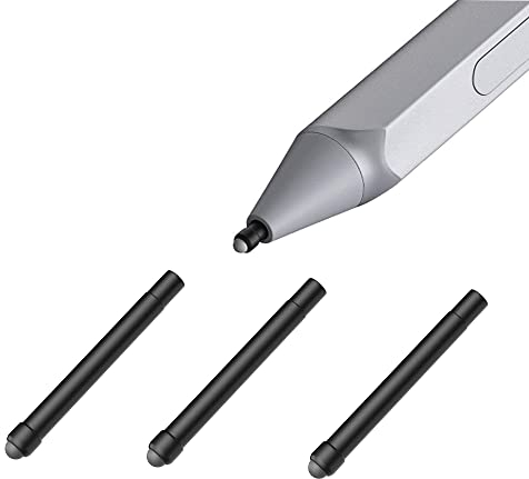 [3 Unités] Original Pointes de Remplacement pour Microsoft Surface Pen, Type (HB) Mine Original pour Stylet Remplacement pour Surface Pro 2017 (Modèle 1776) & Surface Pro 4 Pen, Noir