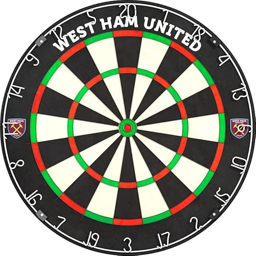 FOCO Offiziell lizenzierter Fußballclub Hammers FC Profi Darts Dartscheibe Sisal Ultra Thin Wire (DB159)