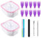 ANGNYA Nail Soaking Bowl Set 16PCS, Manicure Bowl Cuticle Pusher Nails Buffer Nail Scraper Nail Soak Off Clips Nail Polish Remover Tools, Professional Nail Art Tools for Salon Home