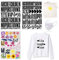184 Piece Iron On Heat Transfer 2Inch Capital Letters & 1.5inch Lowercase Alphabets Fabric Vinyl Letter DIY for Sport Jerseys T Shirts Clothes Slogan Printing Crafts Decoration (Color1)