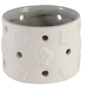 GreenGate [W0724] Candle Holder Flower White Inside Grey extra small