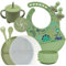 Vajilla Bebe de 11 Piezas | Vajilla Bebe Silicona sin BPA | Incluye: vaso aprendizaje bebe, precucharas bebe blw, babero silicona bebe, plato bebe ventosa, cuenco y tapa | Vajilla Infantil | Con caja