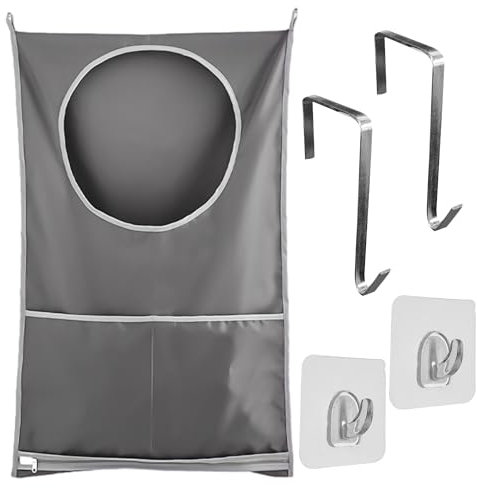 1 Piece Hanging Storage Bag with Hook, Large-Capacity Laundry Basket, Dirty Clothes Storage Bag, Wall-Mounted Laundry Bag, Suitable for Home Use and Travel