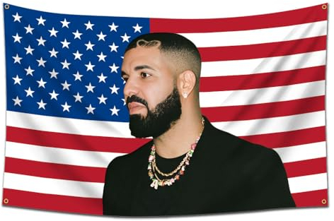 ENMOON Rapper Musik Sänger Tapisserie Amerikanische Flagge 90 x 152 cm Schlafzimmer Bar College Wohnheim Raumdekoration