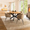 Home Deluxe Esstisch Rund Ausziehbar Aventura inkl. Sternfuß - 120 x 120 cm Light Oak |Küchentisch, Esszimmer, Esszimmertisch, Ausziehtisch