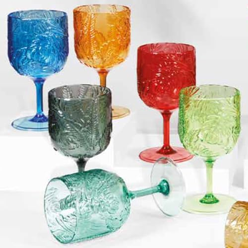 Brandani 50071 CALICE TROPICAL COLORI ASSORTITI SET 6 PEZZI ACRILICO