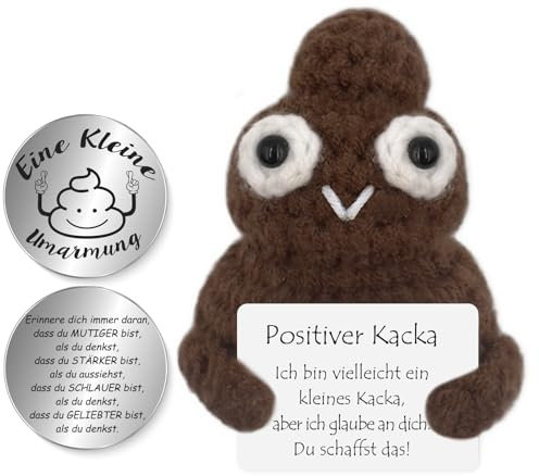 Tixlux Positiver Kartoffel, Kreative Strickwolle Kartoffel Puppe und Kleiner Pocket Hug Glücksbringer, Mutmacher Geschenk, Gute Besserung Geschenk, Glücksbringer Prüfung Geschenk