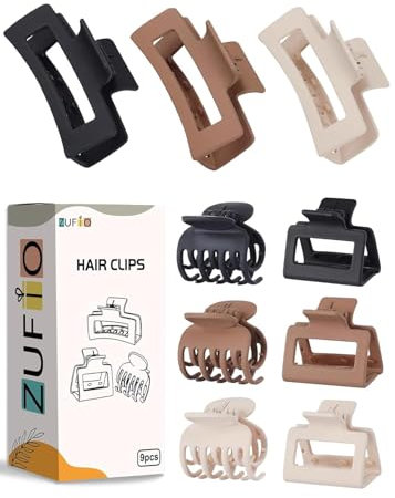 Haarklammern Kleine Haarklammern Haarklammern für Frauen | Rechteckige Haarklammern für feines Haar Quadratische Haarklammern für dünnes Haar Accessoires für Frauen (M Brown)