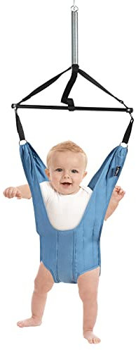LIFEZEAL Türhopser für Baby 6-12 Monate, Baby Tür Schaukel mit verstellbarem Gurt, Türrahmen Jumper mit langlebiger Feder, Türschaukel Baby Türspringer Belastung 12 kg (blau)