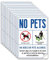 WADORN 10 Sheets No Pets Allowed Plastic Sticker Signs, Service Animal Only No Dogs Or Pets Allowed Signs PVC Self-Adhesive Pasters Waterproof Signs Sticker Blue for Restaurant Cafe Shop, 5.1x7.1 Inch