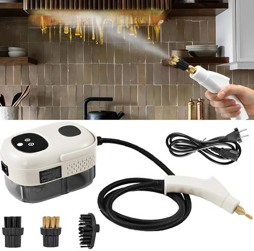 WYFCR Limpiador de vapor de mano de alta presión, Limpiador de vapor portátil de alta temperatura, adecuado para electrodomésticos de cocina y limpieza doméstica,azulejos, suelo, coche,alfombra