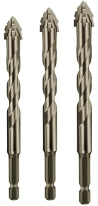 Nouveau foret excentrique à quatre cannelures en dents de scie, foret de conception à revêtement en titane,jeu de forets de plusieurs tailles pour le bois et le métal (6/8/10mm)