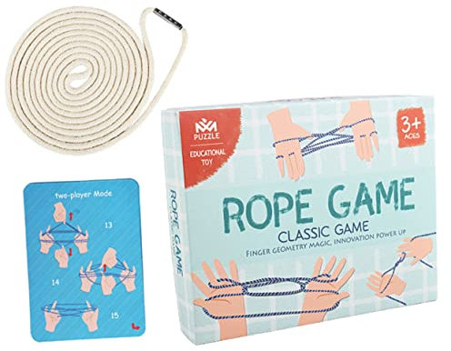BESTonZON Corde à Doigts Et Jeu de Main pour Filles Jouet de Berceau Beige Corde de Communication en Équipe Jouets de Casse-tête
