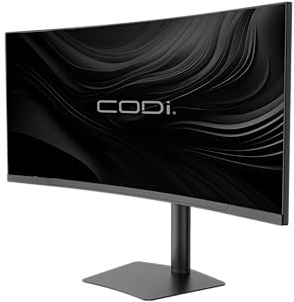 CODi 34 Ultrawide Curved Monitor with USB-C Docking | WQHD Display, 100Hz, 90W Power Delivery, HDMI, DisplayPort, USB-A/C, Ethernet