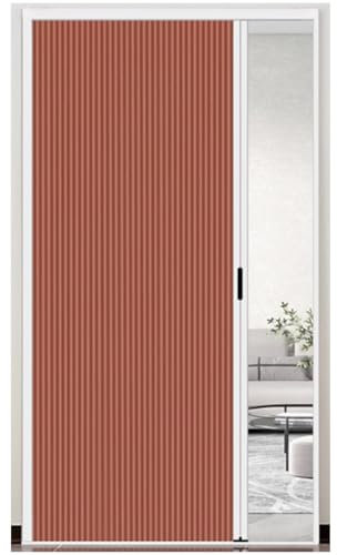 Lumivex falttüren Falttür, rote, unsichtbare Falttüren mit Wabenstruktur for Wohnzimmer/Küche/Schrank, Falttür mit Edelstahlschloss(83.8x203cm(33x80in))