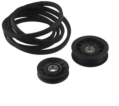 Kit de courroie d'entraînement de rechange pour tracteur de pelouse avec poulies tendeurs compatibles avec plusieurs numéros de modèle