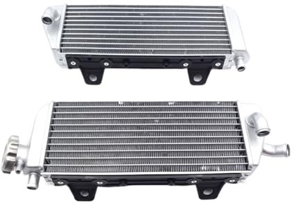 VNSMM Raffreddatore Adatto per KTM SX XCW SXF EXCF XCF 125 150 250 300 350 Pit Dirt Bike Moto Radiatore in Alluminio Serbatoio dell'Acqua Raffreddamento raffreddamentoolioradiatore(1 Kit)