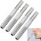 Zephyra 4 Pajitas metálicas – Pajitas reutilizables de aluminio, aprox. 7 cm – Pajita portátil para uso diario – Ligeras e higiénicas（Plata）
