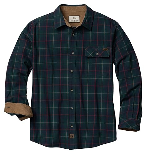 Legendary Whitetails Men's Buck Camp Flannel Shirt Button Down Shirt (Pack of 1)