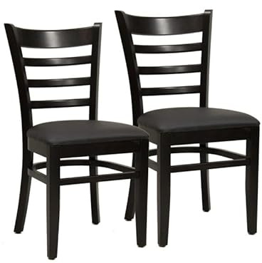 METRO Professional Restaurant-Stuhl William, 2er Set Esszimmerstühle, Buchen-Holz, 43x50x87cm, 110 kg Tragkraft, Sitzfläche aus Kunstleder, Wenge