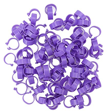 Glomora 100 PCS Hühner fuß Ring, Hühner-Identifikation sband Ente Henne Gans Beine Ringe Clip Geflügel Fußring Landwirtschaft Werkzeuge zur Identifizierung von Geflügel (18 mm)