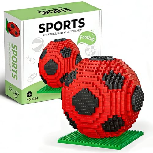 Kits de Construction de Football, Jouets de Construction Pädagogisches Spielzeug, Puzzle 3D Football Jouets Enfant Convient aux Adultes et aux Enfants Mitgebsel Kindergeburtstag Gastgeschenke