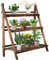 Outsunny Pflanzentreppe Blumenbank Blumentreppe Blumenregal Pflanzregal Blumenständer 3 Stufen Tannenholz Dunkelbraun 100 x 37 x 93 cm