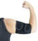 ObboMed MB-1850M Oberarmstütz Bandage, Oberarm Stütze, mit Magneten, Unterstützung für Tennis und Golfer Ellenbogen, Training, Sehnenentzündungen, Arthritis; schwarz - M : 30,5-33,0 cm
