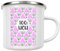 artboxONE Emaille Tasse 100% Wow MOM von AB1 Edition - Emaille Becher Typografie