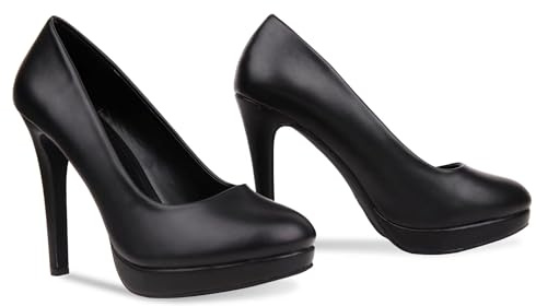 Bismaa Mens Womens Drag Queen Cross Dresser HIGH Heel Round Toe Court Shoes Big Sizes UK 9,10,11,12