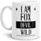 Tasse mit SpruchI am foxdevilwild - Denglish/Denglisch/Geschenk-Idee/Lustig/Witzig/Spaß/Fun/Lehrer/Weiss