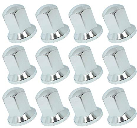 MGF 40 Stück 32 mm tiefer Chrom-Kunststoff-Radmuttern Abdeckungen für LKW Anhänger
