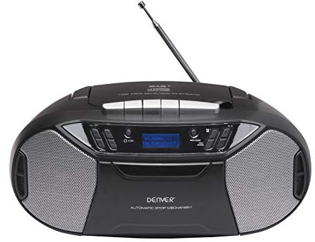 Boombox Denver TDC-250 mit DAB+ / FM Radio Kassettenspieler CD-Player AUX-Eingang 2143192