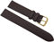 17mm Kalbsleder Uhrenarmband Made in Germany in Dunkelbraun mit goldfarbender Dornschließe MJ-Design-Germany inkl. Myledershop Montageanleitung