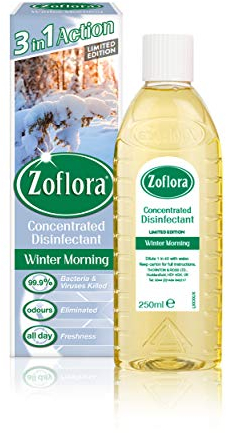 Zoflora Winter Morning 250ml, Concentrated 3-in-1 Multipurpose Disinfectant Kills 99.9% of Bacteria & Viruses