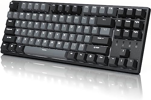 DURGOD Taurus K320 TKL Mechanical Keyboard – Backlight, 87 Tenkeyless Keys, US Layout, USB C Cable, Doubleshot PBT Keys, Programmable Keys, NKRO, Windows & Mac (Cherry MX Brown, Corona)