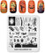 Alexnailart Professionelle Nagel Stempelplatten Halloween Muster Vorlagen Maniküre Schablonen Nagel Kunst Druck Werkzeuge
