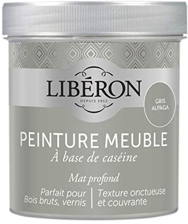Libéron Peinture meuble à base de caséine, Gris Alpaga 500 ML