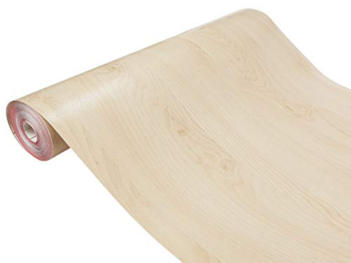 DecoMeister Klebefolie in Holz-Optik Holzfolien Deko-Folien Holzdekor Selbstklebefolie Möbelfolie Selbstklebend Fertigrolle Holz Folie für Möbel Birke 67,5x240 cm