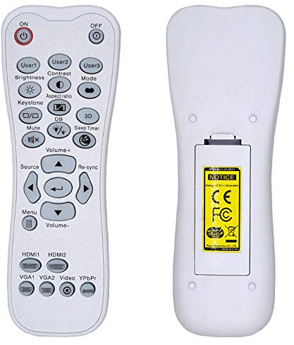 AuKing Projector Remote Control for Optoma HD26 HD27 HD37 GT1080 GT1070Xe HD141X HD142X EH412ST X412 ZH403 DH1008 HDF536 HDF537ST HD200D EH200ST HD27HDR HD28HDR HD29DARBEE HD39DARBEE DLP Projector