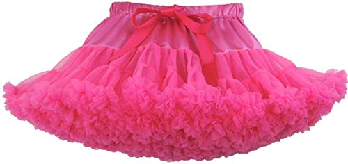 Gonna tutù per bambina di 5-7 anni Gonna da principessa in tulle a pieghe in tulle tinta unita Soffice per la festa di Natale