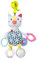 Fehn 055368 Activity-Katze mit Klemme COLOR Friends – Spielzeug zum Greifen und Entdecken für Babys und Kleinkinder ab 0+ Monaten – Fördert den Tastsinn – Größe: 30 cm