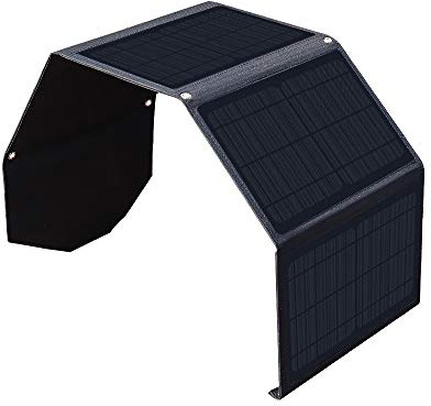 XINPUGUANG Chargeur solaire 28w Portable USB 5v 3A panneau solaire pliable pour Smartphone, tablette, appareil photo, batterie externe, ventilateur, voyage de camping (Noir)